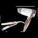 Croma Hair Straightener & Dryer (CRAH4052, White/Gold)...