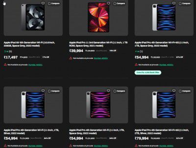 Croma Loot Apple Ipad upto 80% Off 