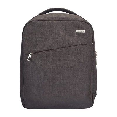 Croma Urban PU Fabric 14 Inch Laptop Bagpack with 4 Storage Compartments (CRXL5209, Grey)