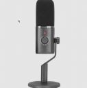Croma USB, XLR & 3.5 Jack Wired Microphone with Touch Mute Button (Black)