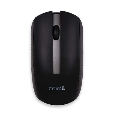 Croma Wireless Mouse, 2.4 GHz with USB Nano Receiver, 1000 DPI Optical Tracking, PC/Mac/Laptop (XM5106, Black)