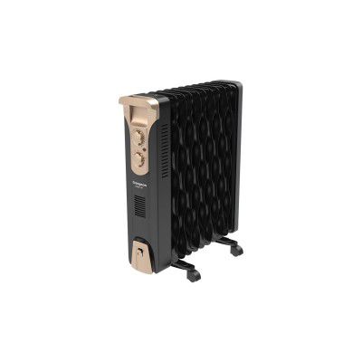 Crompton 09 Fin Insta Ferver wave Fin OFR (Oil Filled Radiator)|Room Heater|2400 W |360° Heating (Black)|2yrs warranty|Black & Copper