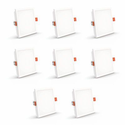 Crompton 5W 3-in-1 Color LED Recessed Square Panel Light_ Pack of 8