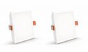 Crompton 5W 3-in-1 Color LED Recessed Square Panel Light_ Pack of 2...