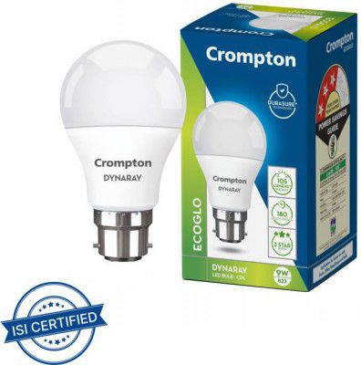 Crompton 9 W Round B22 LED Bulb  (White)
