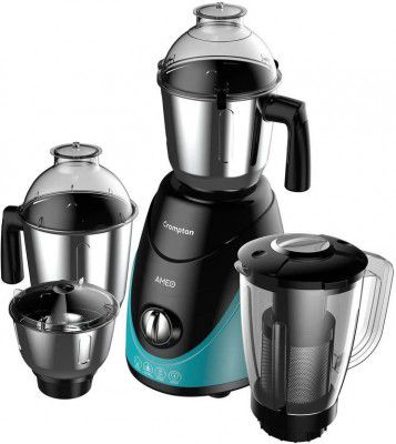 Crompton Ameo 750 W Mixer Grinder (ACGM-AMEO-4 JARS | 4 Jars | Black, Blue)