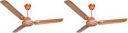 Crompton Decora Premium Ginger goldpack of 2 1200 mm 3 Blade Ceiling Fan ...