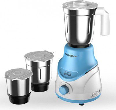 Crompton DS 500 W Mixer Grinder (ACGM-DS500W3J | 3 Jars | Blue, White)