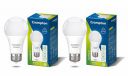 Crompton Dyna Ray 12W Round E27 LED Cool Day Light Pack of 2...