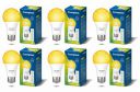 Crompton Dyna Ray 12W Round E27 LED Warm White, Pack of 6...