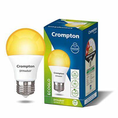 Crompton Dyna Ray 7W Round E27 LED Warm White Pack of 1
