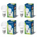 Crompton Dyna Ray 9W Round B22 LED Cool Day Light Pack of 4...