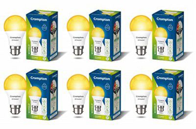 Crompton Dyna Ray 9W Round B22 LED Warm White Pack of 6
