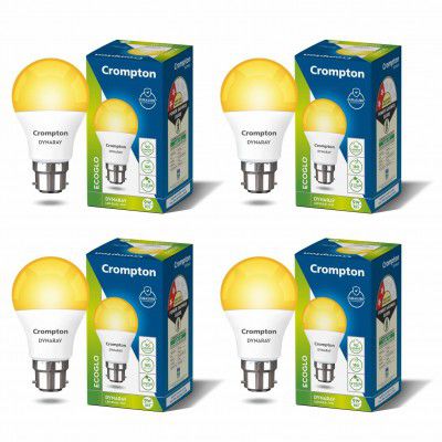 Crompton Dyna Ray 9W Round B22 LED Warm White Pack of 4