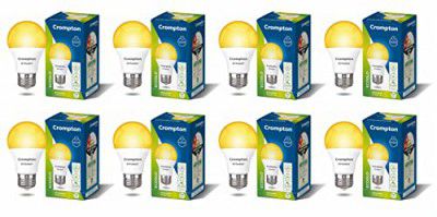 Crompton Dyna Ray LED Bulb | 9W | Warm White | Pack of 8