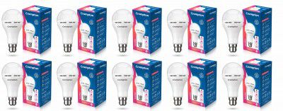 Crompton Emergency 9W LED Bulb Base B22 Cool Day Light (Pack of 10)