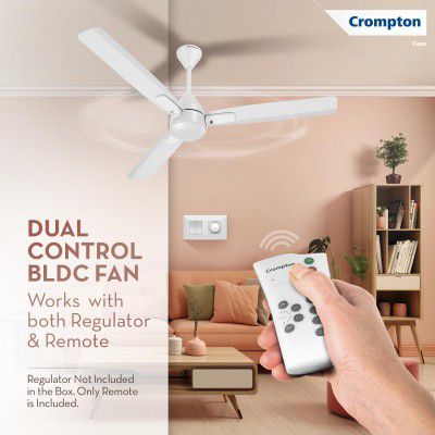 Crompton Energion Caelum 1200mm BLDC Ceiling Fan | 4 Year Manufacturer's Warranty on Motor | Matt Black