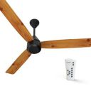 Crompton Energion Cromair 1200mm (48 inch) High Speed 5S 28W Energy Efficient BLDC AntiDust Ceiling Fan with Remote (Light Pine Wood), Pack of 1...
