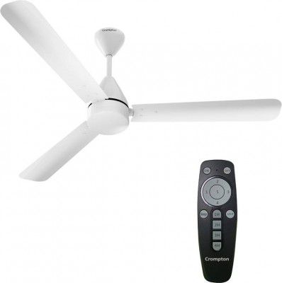 Crompton Energion Hyperjet 5 Star 1200 mm 3 Blade Ceiling Fan (BLDC Motor with Remote | White | Pack of 1)