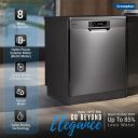 Crompton FS-DWVOV13PS-INX Free Standing 13 Place Settings Dishwasher...