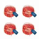 Crompton Galaxy Decoration Copper USB Powered String Fairy Lights with 100 Led Light (10 Meters, Red, Pack of 4)...
