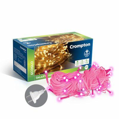Crompton Galaxy Pixel Light | Festive Ladi Lights | 10 Meter | 48 LEDs | Pink 