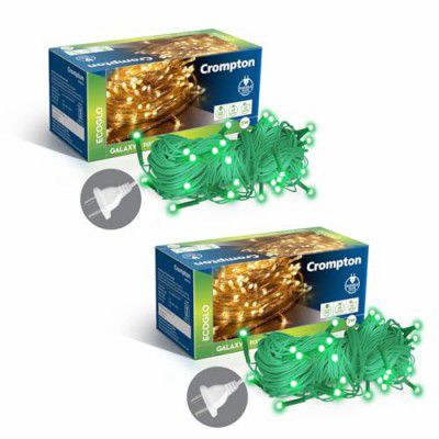 Crompton Galaxy Pixel Light 10 Meter | 48 LEDs | Green | Pack of 2
