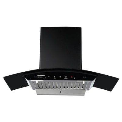 Crompton IntelliMotion 90 cm Curved Glass Kitchen Chimney with Auto-Clean & 990 m³/hr Suction