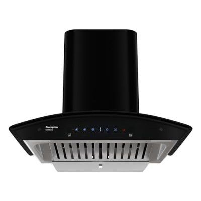 Crompton IntelliSense 60 cm Curved Glass Kitchen Chimney (Black, CHD-ISC60BFE-IND)