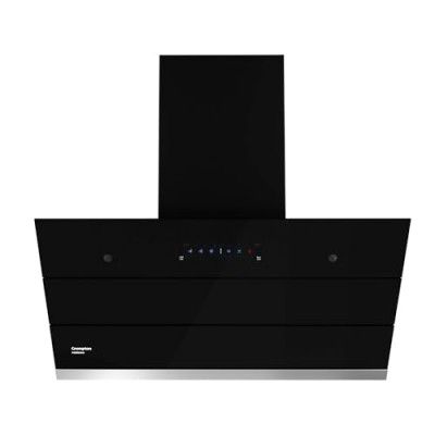 Crompton IntelliSense 90 cm Kitchen Chimney (Inclined Design, Black, CHD-ISI90FLE- IND)