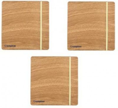 Crompton New Mount Air WOODEN DESIGN 150MM pack of3 150 mm 7 Blade Exhaust Fan  (Brown | Pack of 3)