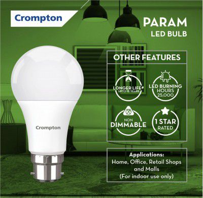Crompton Param 13W Round B22 LED Cool Day Light