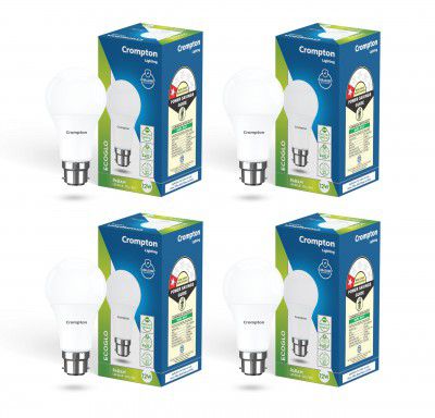 Crompton Param LED Bulb | 12W | Cool Day Light | B22 Base | 180 Degree Coverage | 4kV Surge Protection | 440V High Voltage Protection | Pack of 4