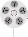 Crompton Power C 5 Socket Extension Boards (White, Grey, 2 m)...