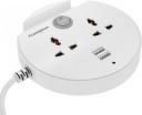 Crompton Powerbox Alpha CU 4 Socket Extension Boards  (White, 2 m, With USB Port)...