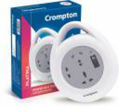 Crompton Powerbox Swirlo HD 16A Reel with 4 metrer cable length 3 Socket Extension Boards  (White, 5 m)
