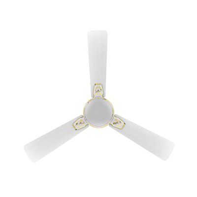Crompton Premion Aura2 Designer 1200 mm Ceiling Fan | 3D Lotus Design | Antidust | Star Rated Energy Efficient Fan | Duratech Technology | 5 Years Warranty (Pearl White Gold)