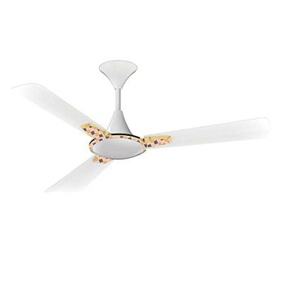 Crompton PREMION AURA2 DESIGNER 2D ARAB DESIGN ANTIDUST1200 mm (48 inch) Ceiling Fan (Pearl White) Star rated energy efficient fans