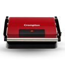 Crompton QuickServe 2 Slice Panini Maker with Floating Hinges | Adjustable Height Control – Makes Thick Sandwiches | 700W | Golden Food Grade Non-Stick Coating | 1.2m Power Cord...