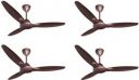 Crompton Seno Prime High Speed Decorative roast brown pack of 4 1200 mm 3 Blade Ceiling Fan  ...
