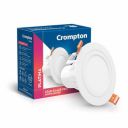 Crompton Star Glaze Pro LED Downlighter 5W Round LED Ceiling Light (Cool Day Light, Pack of 1)| Cut Out Size :95mm...