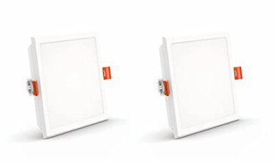 Crompton Star Lord 3IN1 | Recessed Downlighter | 10W | Square | 3IN1 Mood Lighting | Multi-colour | Pack of 2