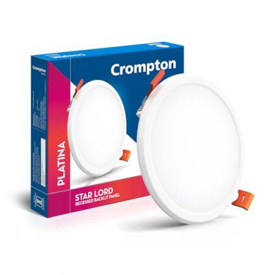Crompton Star Lord Round Panel LED Ceiling Light 5W (Cool Day Light)| Cut Out Size :101.6mm