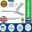 Crompton SUREBREEZE ULTRA HIGH SPEED 100% COPPER MOTOR DOUBLE BALL BEARING 1200 mm 3 Blade Ceiling Fan...