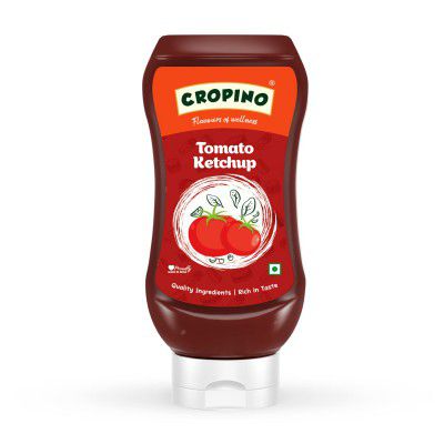 CROPINO Tomato Ketchup, 330 Grams/Sweet & Tangy Sauce/Made with Real Tomatoes/Perfect for Samosa, French Fries, Pakodas, Noodles and Roti roll/No Added Preservatives
