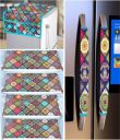 Crosmo Refrigerator Cover  (Width: 64 cm, Yellow, Red)...