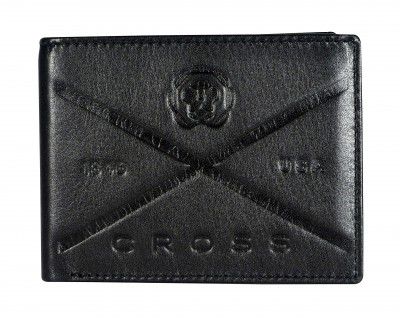 Cross Men's Stylish Genuine Leather Wallet with 6 Months Warranty - Black/Red (AC858366N-2)