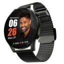CrossBeats Apex Regal 1.43" Super AMOLED Always On Display Smart Watch with Bluetooth Calling, Metal Body, Fast Charge, 466×466 Pixel 3D Glass, AOD Display (Steel Mesh Strap - Black)...