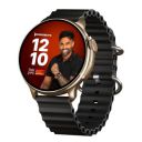 CrossBeats Aura Round 1.46" Super AMOLED Smart Watch (Gold, Black)...
