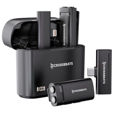 CrossBeats Clip Wireless Mic | Bluetooth Mic Mike| 40H+